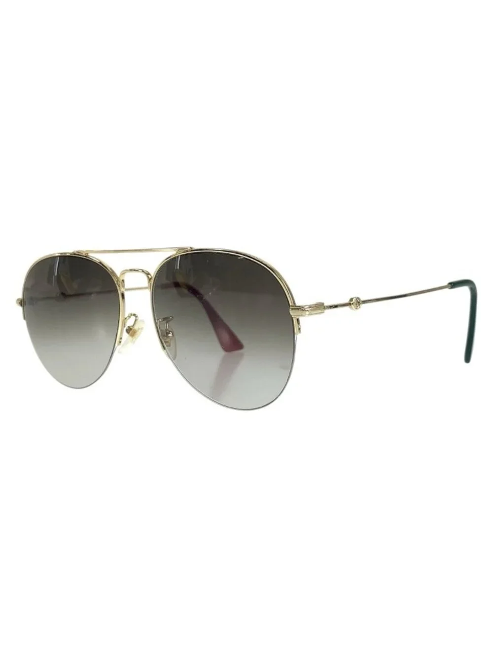 Gucci Gold Gray Metal 007 56 Sunglasses Eyewear